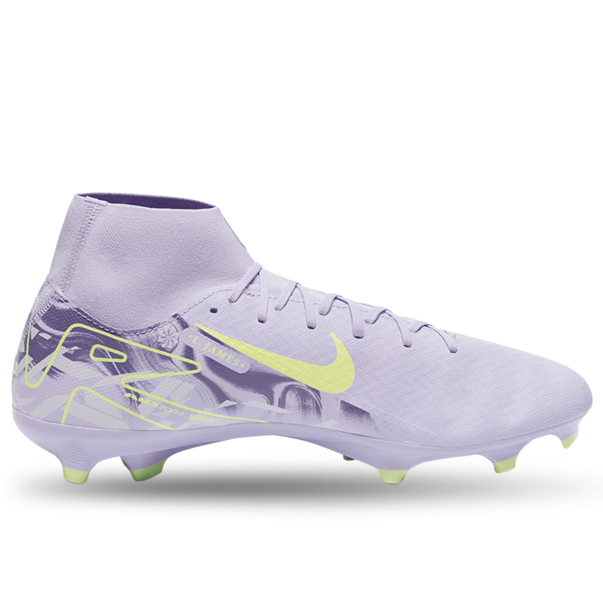 Nike United Zoom Superfly Academy FG/MG Soccer Cleats (Purple Agate/Barely Volt) | SoccerWearhouse