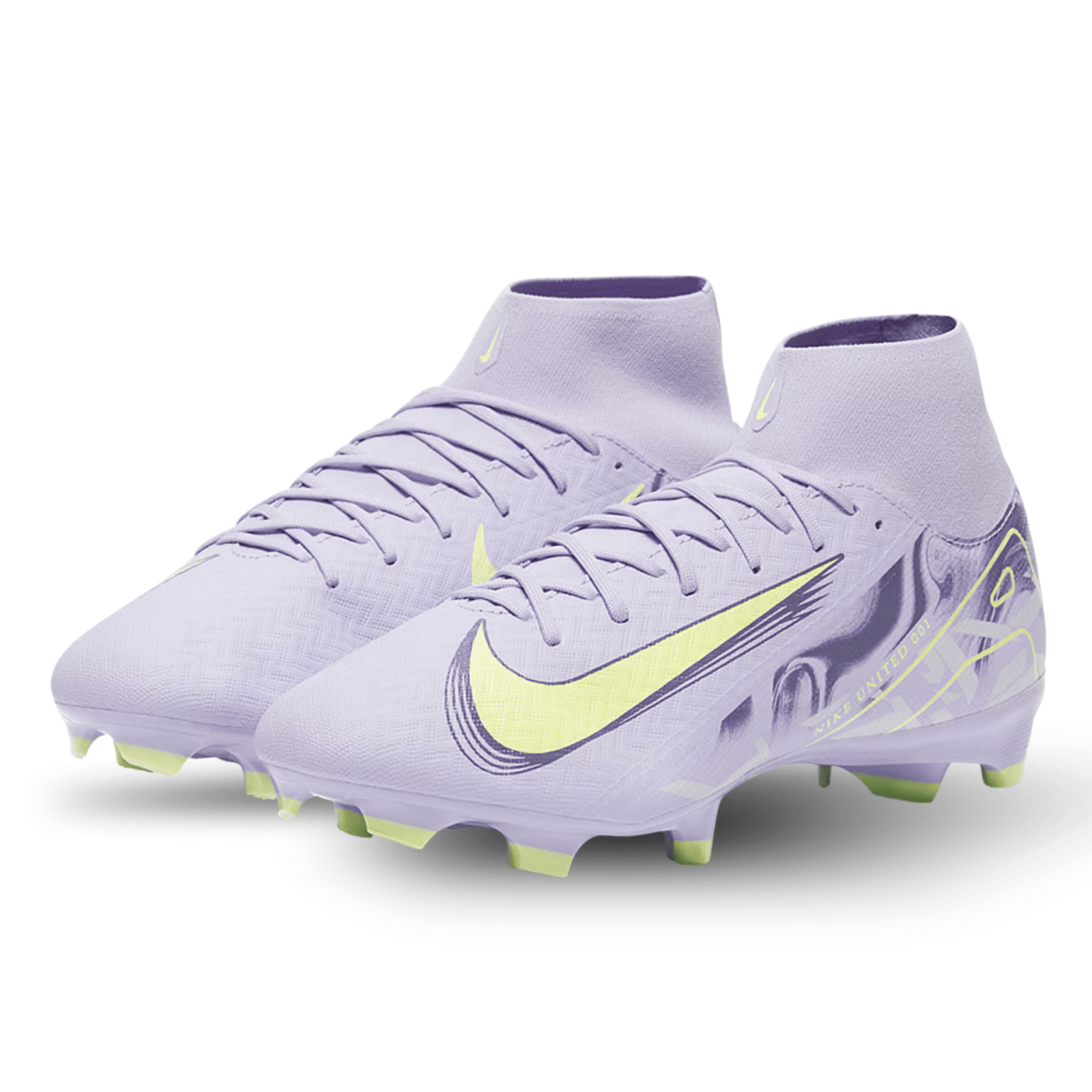 Nike United Zoom Superfly Academy FG/MG Soccer Cleats (Purple Agate/Barely Volt) | SoccerWearhouse