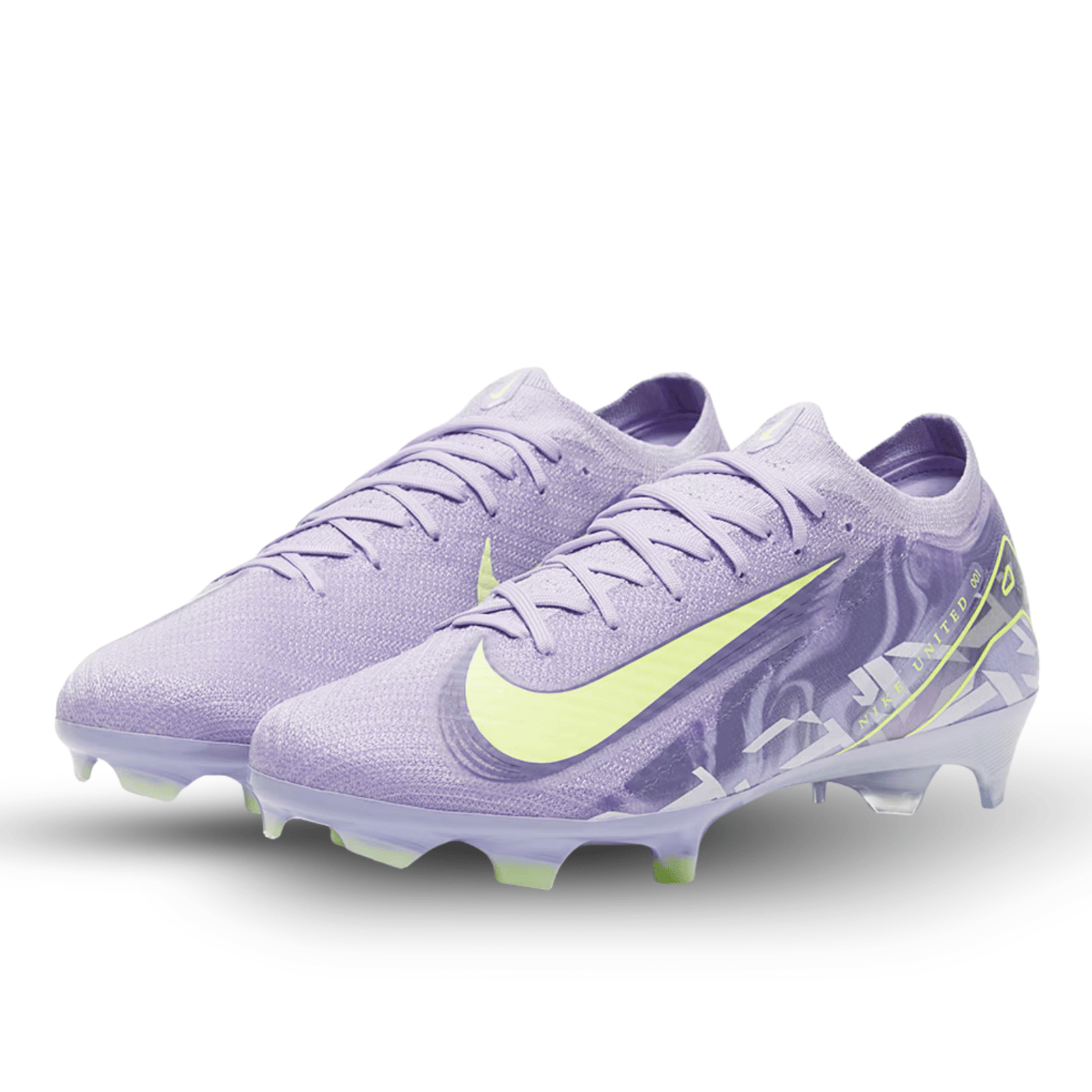 Nike United Zoom Vapor 16 Elite FG Soccer Cleats (Purple Agate/Barely Volt) | SoccerWearhouse
