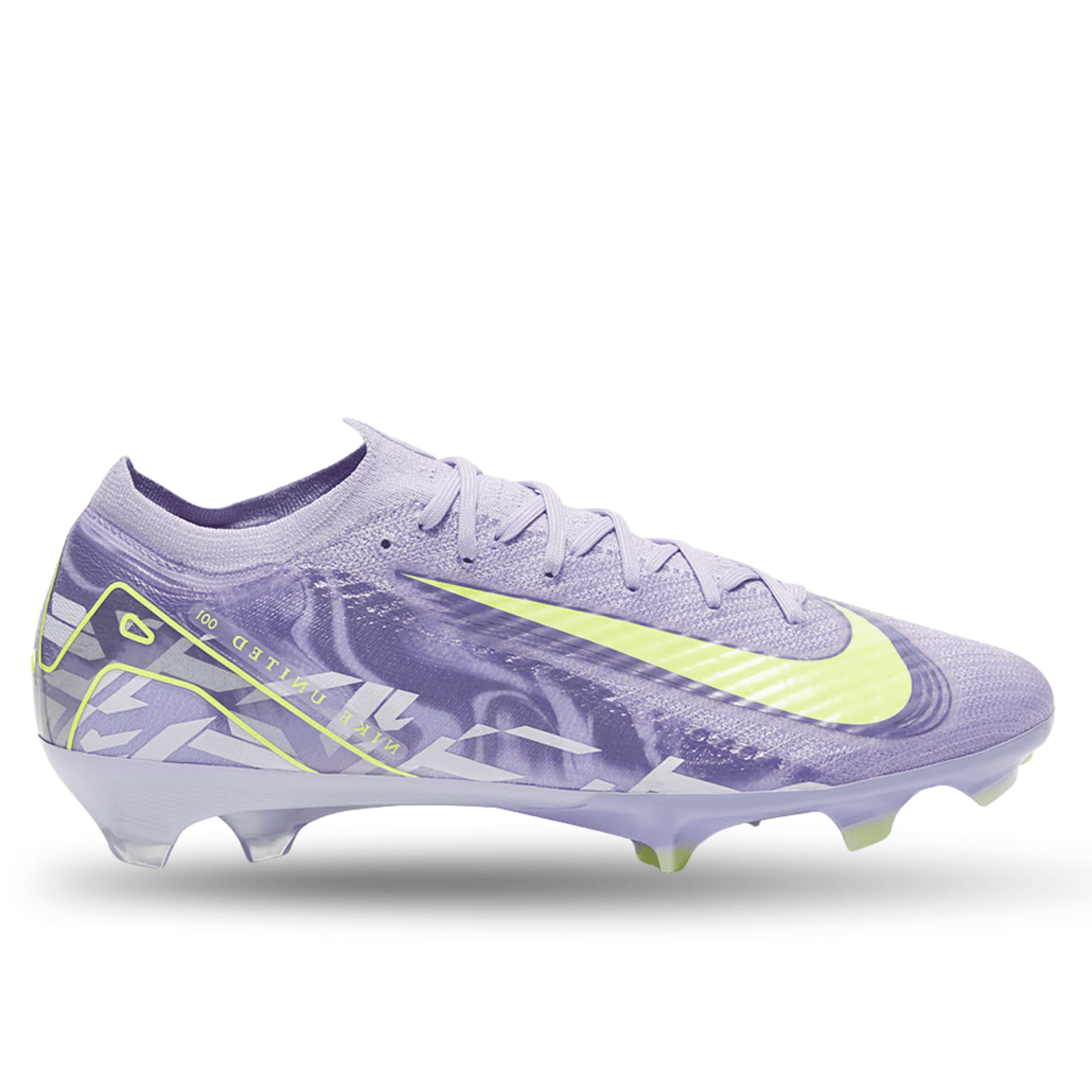 Nike United Zoom Vapor 16 Elite FG Soccer Cleats (Purple Agate/Barely Volt) | SoccerWearhouse