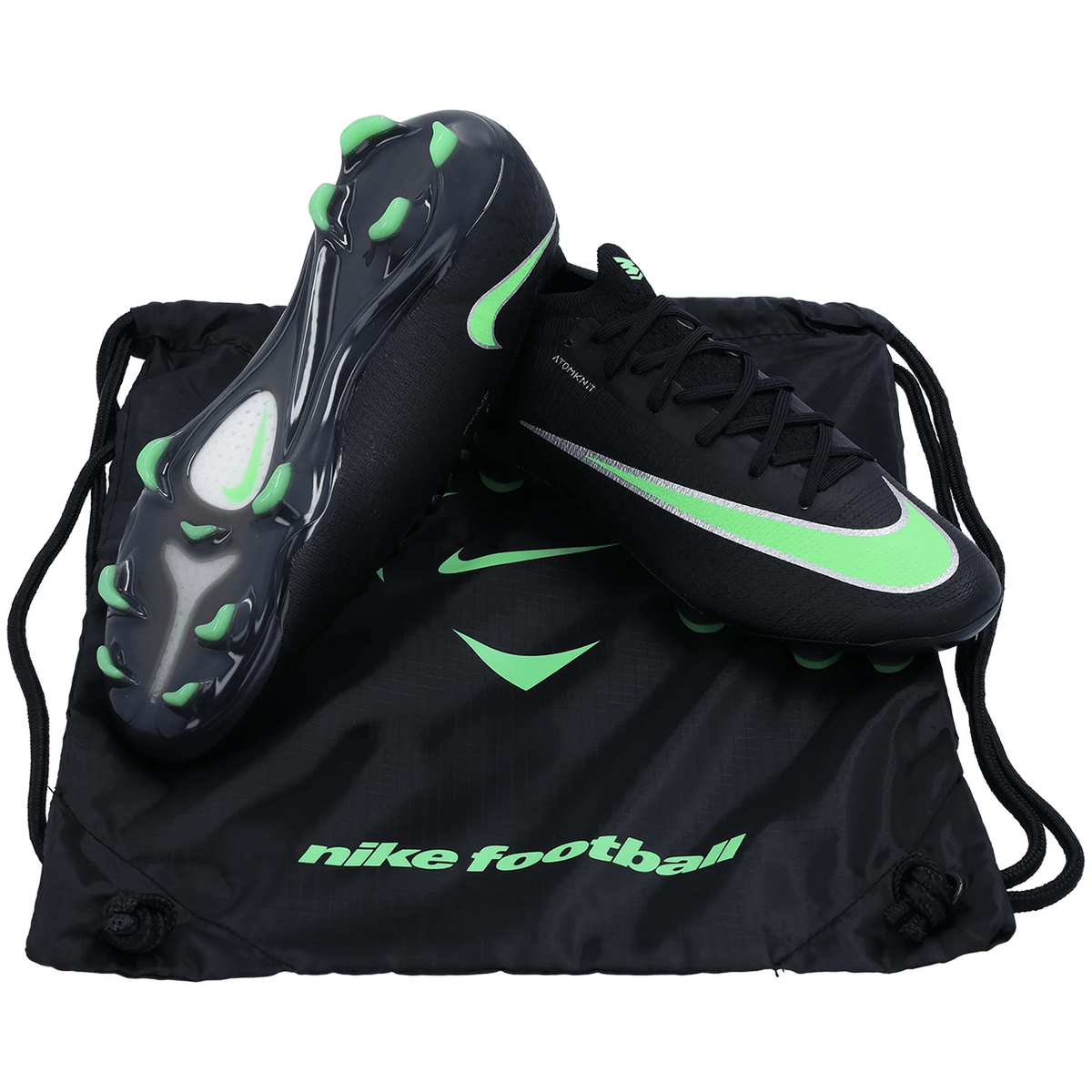 Nike Vapor 17 Elite Firm Ground Cleats (Black/Illusion Green) | SoccerWearhouse