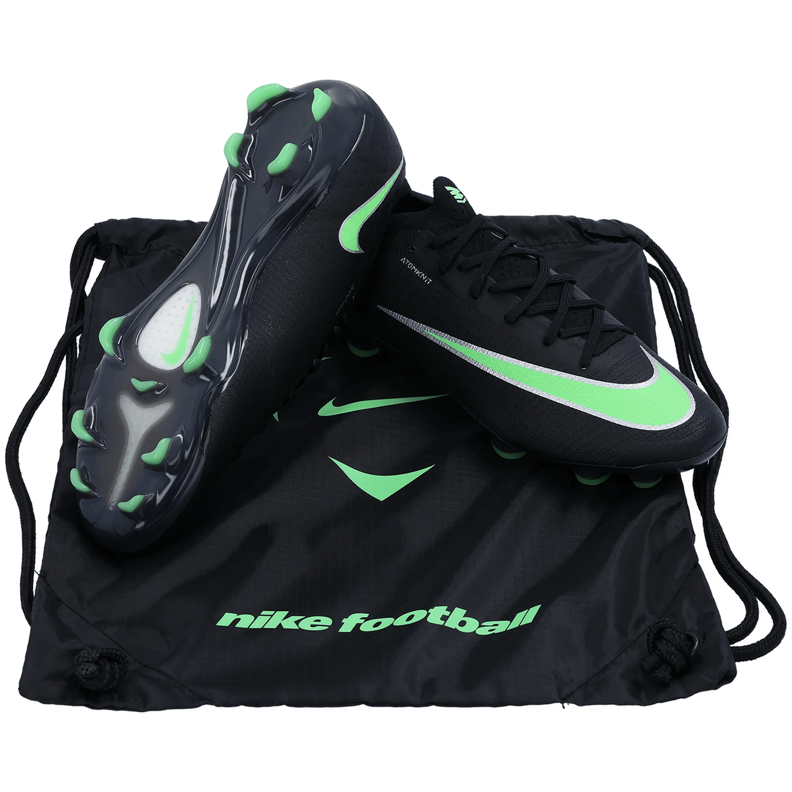 Nike Vapor 17 Elite Firm Ground Cleats (Black/Illusion Green) | SoccerWearhouse