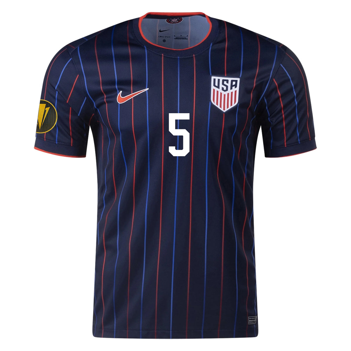 Nike Walker Zimmerman United States Away Jersey 25/26 w/ Gold Cup Patch 2025 (Obsidian/Challenge Red) | SoccerWearhouse