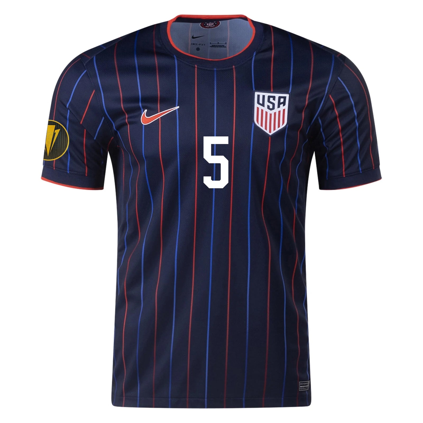 Nike Walker Zimmerman United States Away Jersey 25/26 w/ Gold Cup Patch 2025 (Obsidian/Challenge Red) | SoccerWearhouse