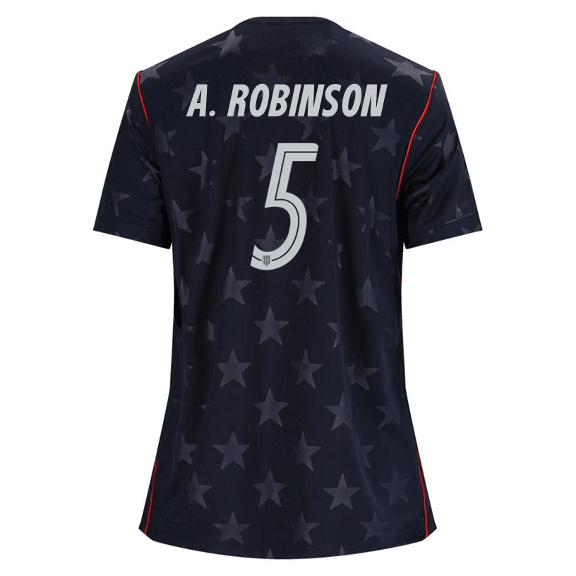 Nike Women’s A. Robinson United States Away Stadium Jersey 2026 (Dark Obsidian/Pure Platinum) | SoccerWearhouse