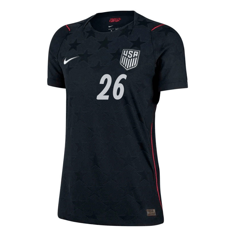 Nike Women’s Agyemang United States Match Authentic Away Jersey 2026 (Dark Obsidian/Pure Platinum) | SoccerWearhouse