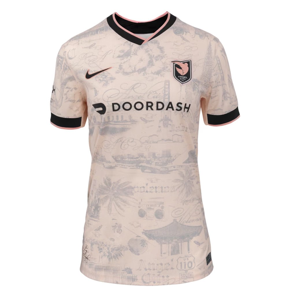 Nike Women’s Angel City FC 2026 Away Jersey (Pink/Black) | SoccerWearhouse