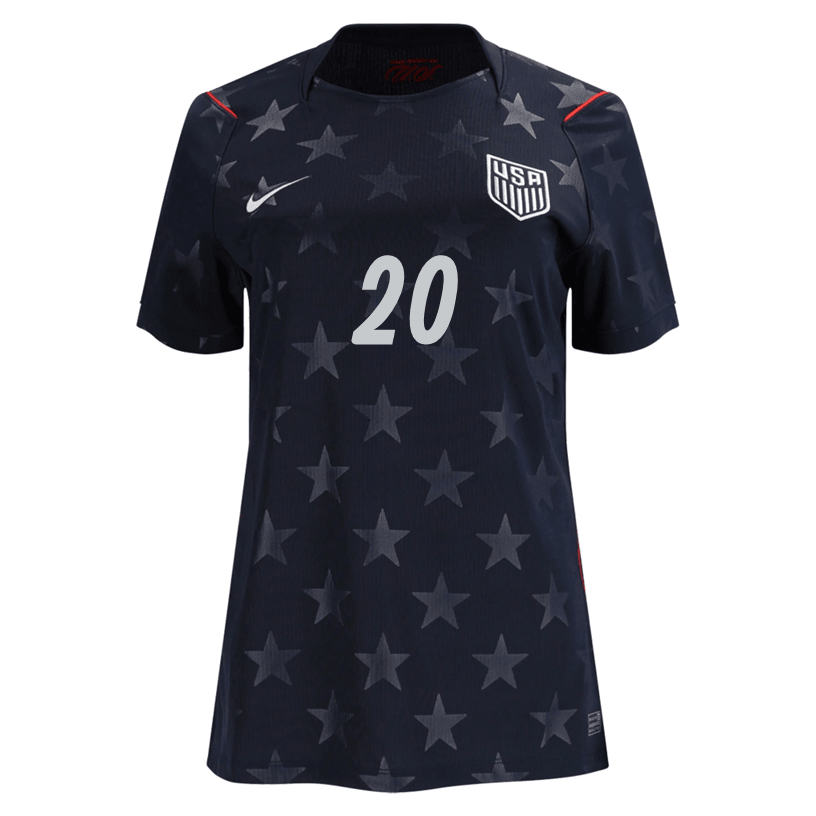 Nike Women’s Balogun United States Away Stadium Jersey 2026 (Dark Obsidian/Pure Platinum) | SoccerWearhouse