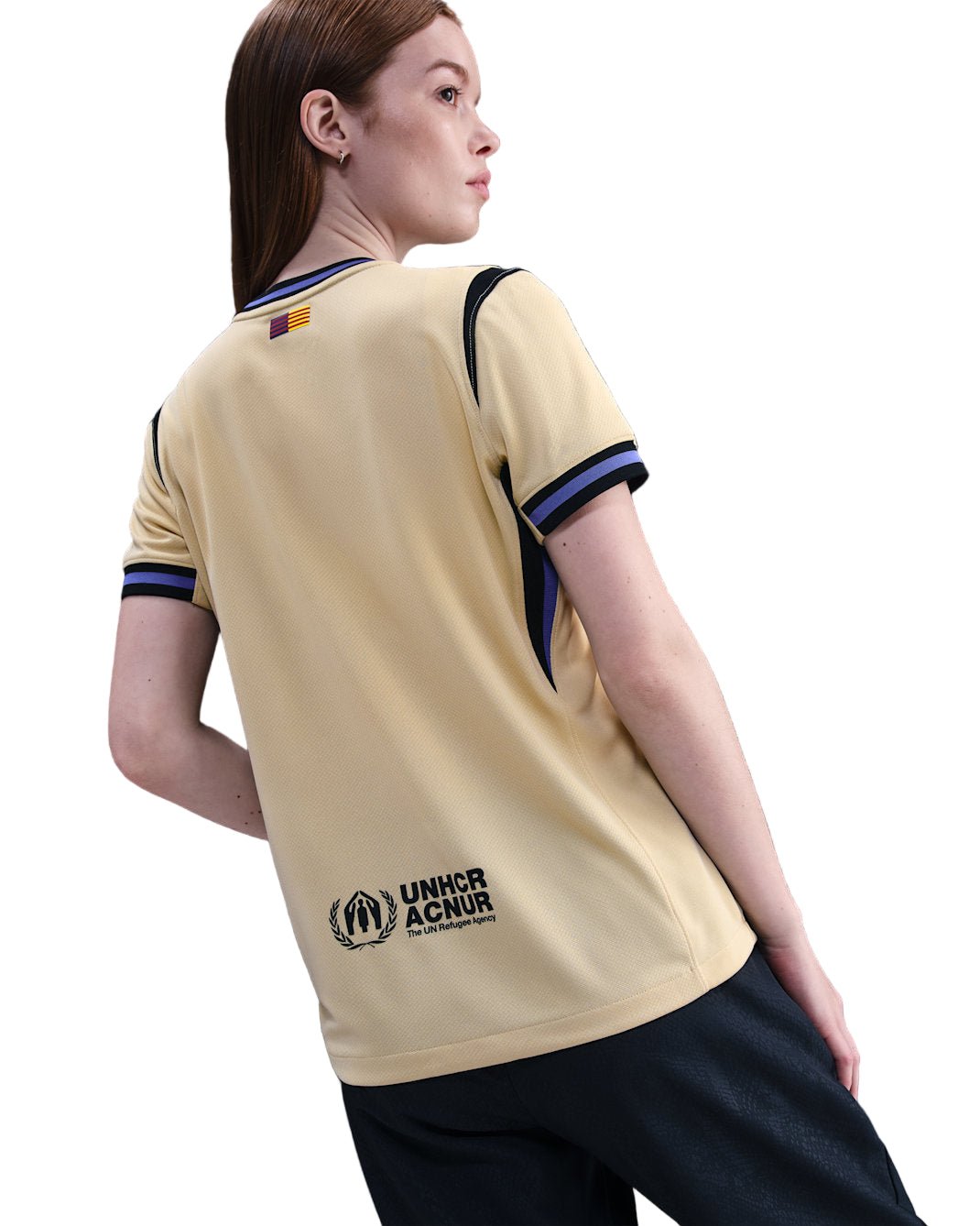 Nike Women’s Barcelona 25/26 Soccer Away Jersey (Team Gold/Persian Violet/Black) | SoccerWearhouse