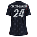 Nike Women’s Carter - Vickers United States Away Stadium Jersey 2026 (Dark Obsidian/Pure Platinum)