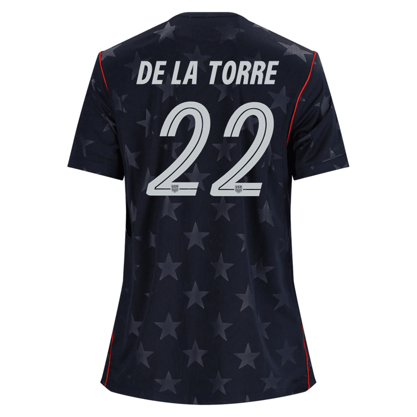 Nike Women’s De la Torre United States Away Stadium Jersey 2026 (Dark Obsidian/Pure Platinum) | SoccerWearhouse