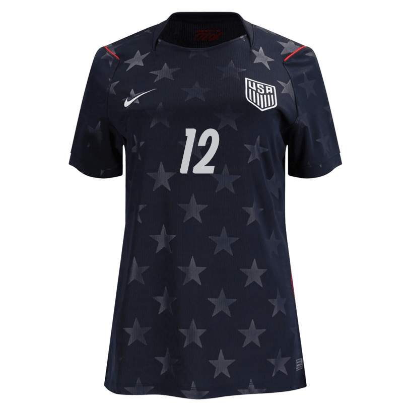 Nike Women’s Freese United States Away Stadium Jersey 2026 (Dark Obsidian/Pure Platinum) | SoccerWearhouse
