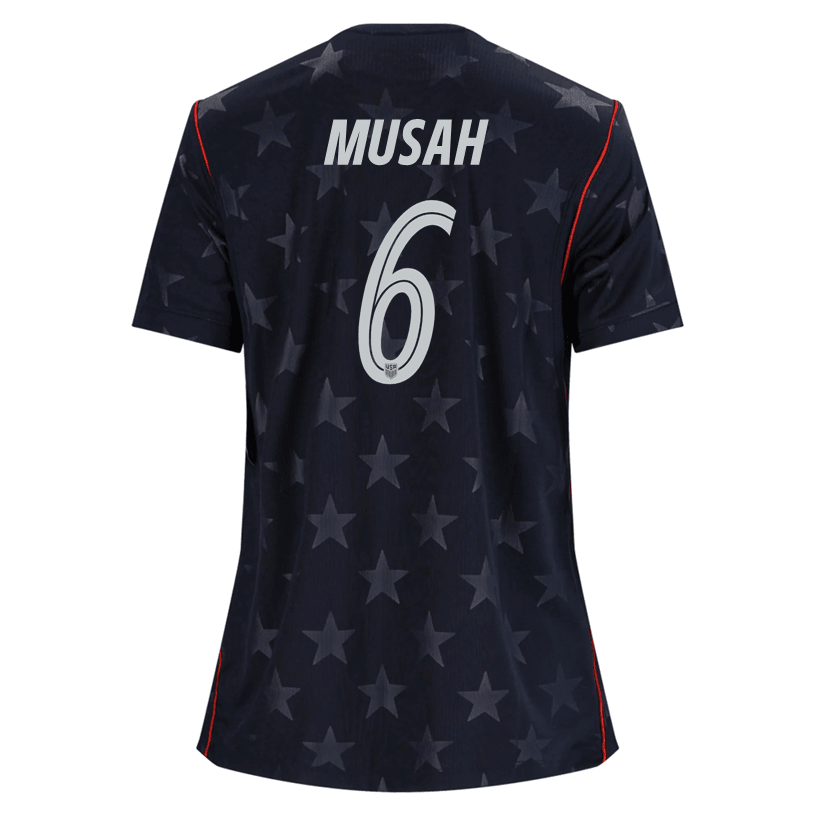 Nike Women’s Musah United States Away Stadium Jersey 2026 (Dark Obsidian/Pure Platinum) | SoccerWearhouse