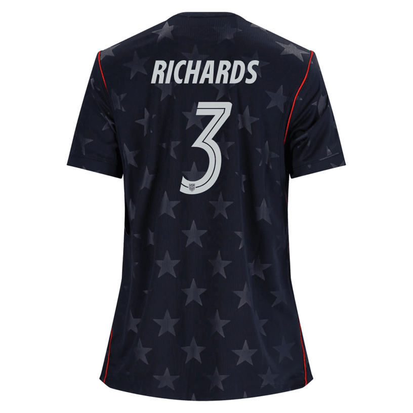 Nike Women’s Richards United States Away Stadium Jersey 2026 (Dark Obsidian/Pure Platinum) | SoccerWearhouse