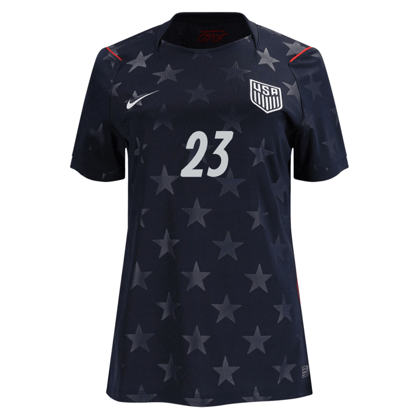 Nike Women’s Steffen United States Away Stadium Jersey 2026 (Dark Obsidian/Pure Platinum) | SoccerWearhouse