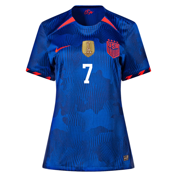 Nike Womens United States Ashley Hatch 4 Star Away Jersey 23/24 w/ 2019 World Cup Champion Patch (Hyper Royal/Loyal Blue) | SoccerWearhouse