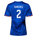 Nike Womens United States Ashley Sanchez 4 Star Away Jersey 23/24 w/ 2019 World Cup Champion Patch (Hyper Royal/Loyal Blue)