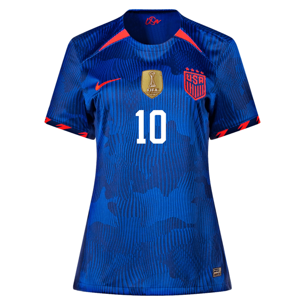 Nike Womens United States Lindsey Horan 4 Star Away Jersey 23/24 w/ 2019 World Cup Champion Patch (Hyper Royal/Loyal Blue) | SoccerWearhouse
