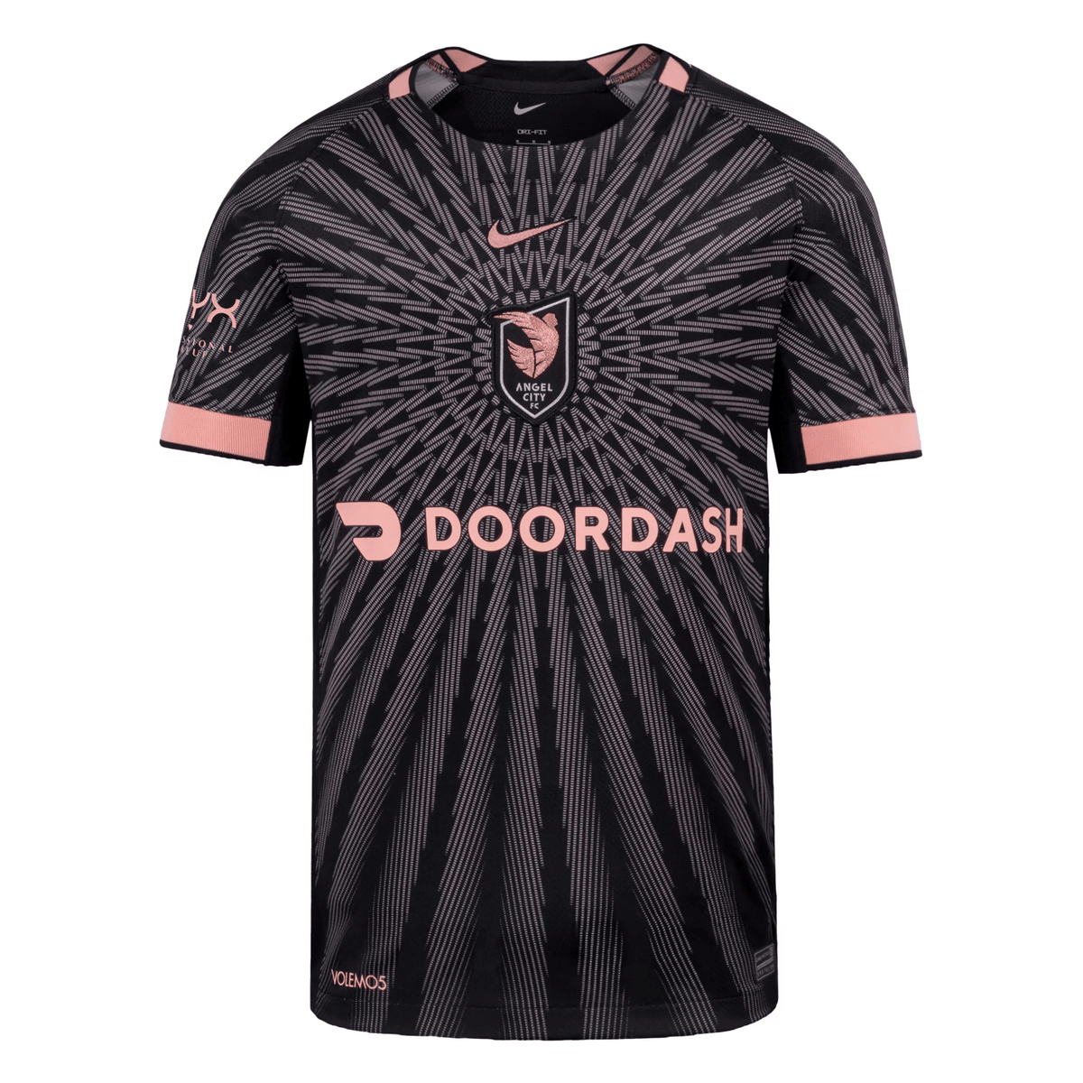 Nike Youth Angel City Home Jersey 2026 (Black/Pink) | SoccerWearhouse