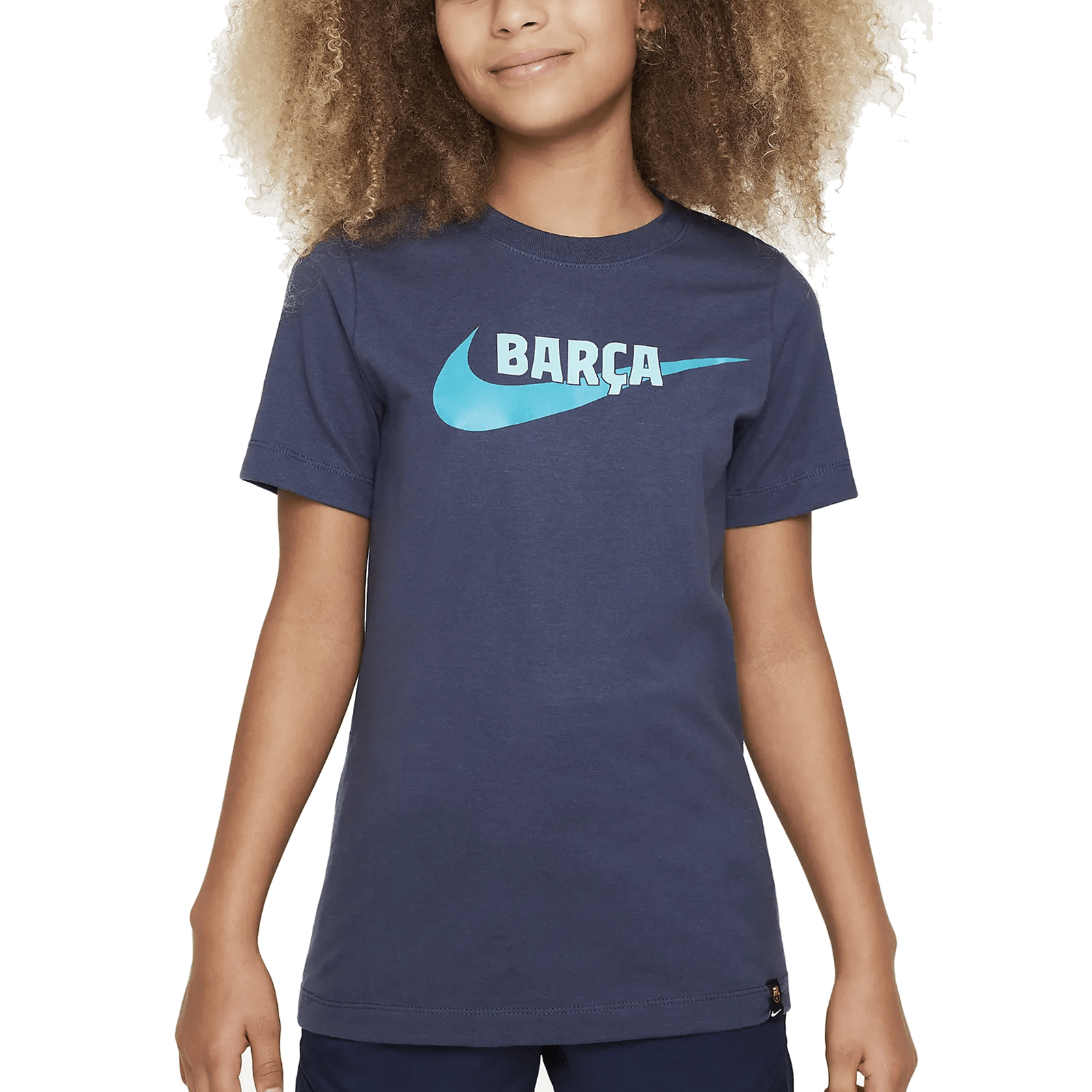 Nike Youth Barcelona Swoosh T-Shirt 23/24 (Thunder Blue) | SoccerWearhouse