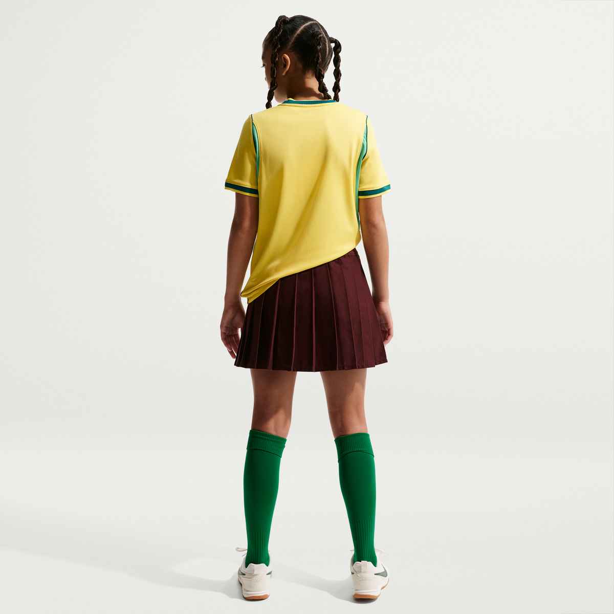 Nike Youth Brazil Pele Home Stadium Jersey 2026 (Yellow Canary/Teal) | SoccerWearhouse