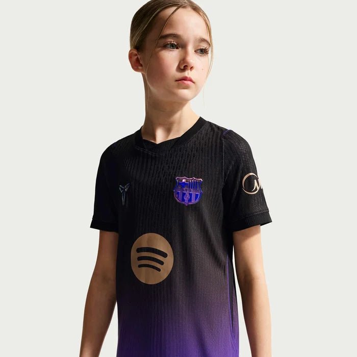 Nike Youth FC Barcelona 26/27 Match Authentic Away Jersey (Purple/Metallic Gold) | SoccerWearhouse