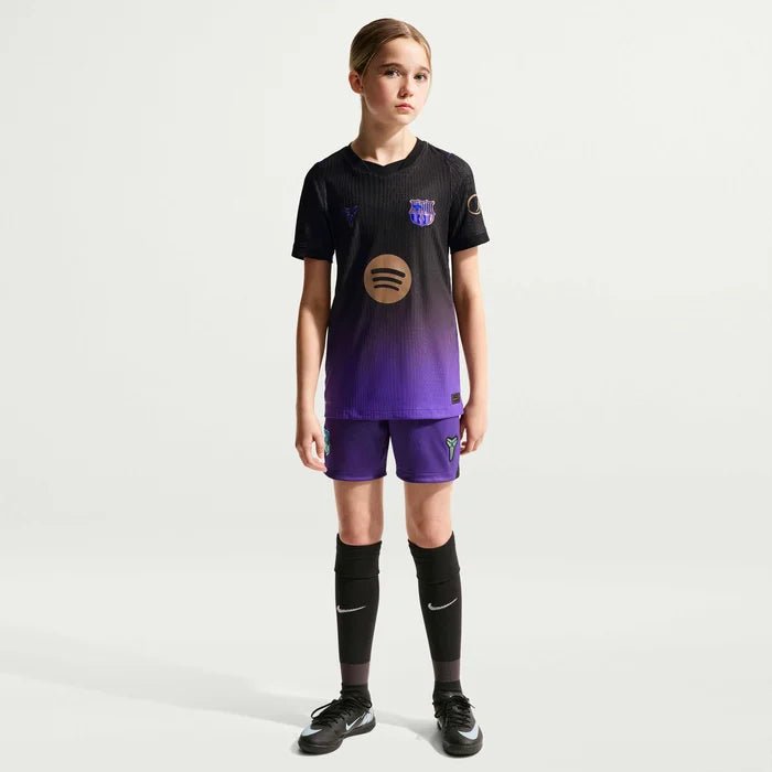Nike Youth FC Barcelona 26/27 Match Authentic Away Jersey (Purple/Metallic Gold) | SoccerWearhouse