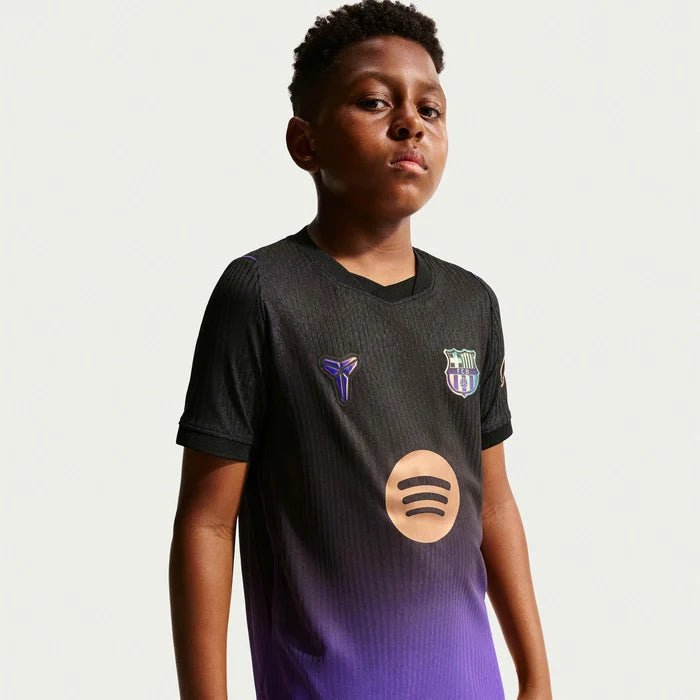 Nike Youth FC Barcelona 26/27 Match Authentic Away Jersey (Purple/Metallic Gold) | SoccerWearhouse