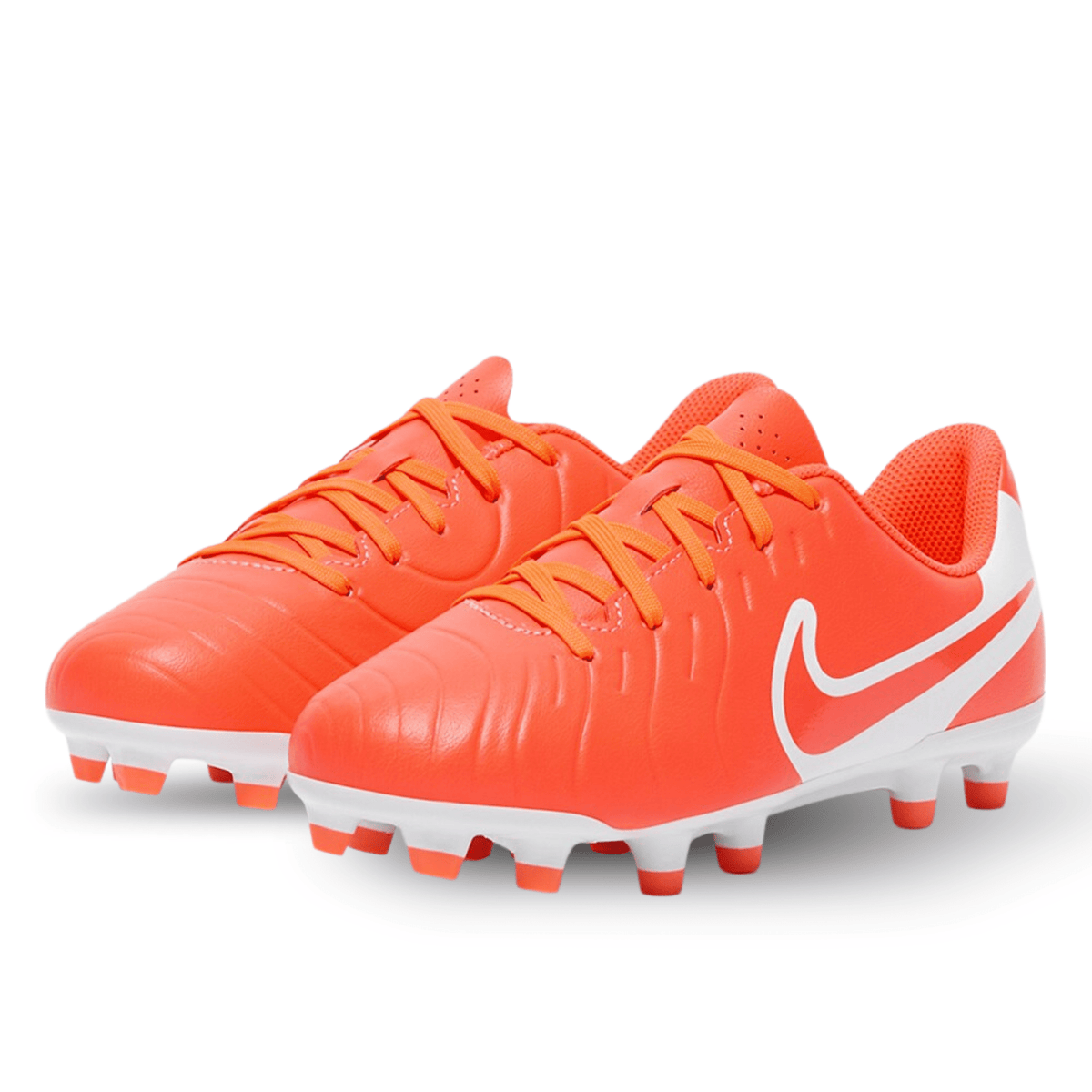 Nike Youth Jr. Legend 10 Club FG/MG Soccer Cleats (Hot Lava/White) | SoccerWearhouse