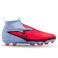 Nike Youth Jr Phantom 6 High Academy Firm Ground/Multi Ground Soccer Cleats (Royal Tint/Bright Crimson)