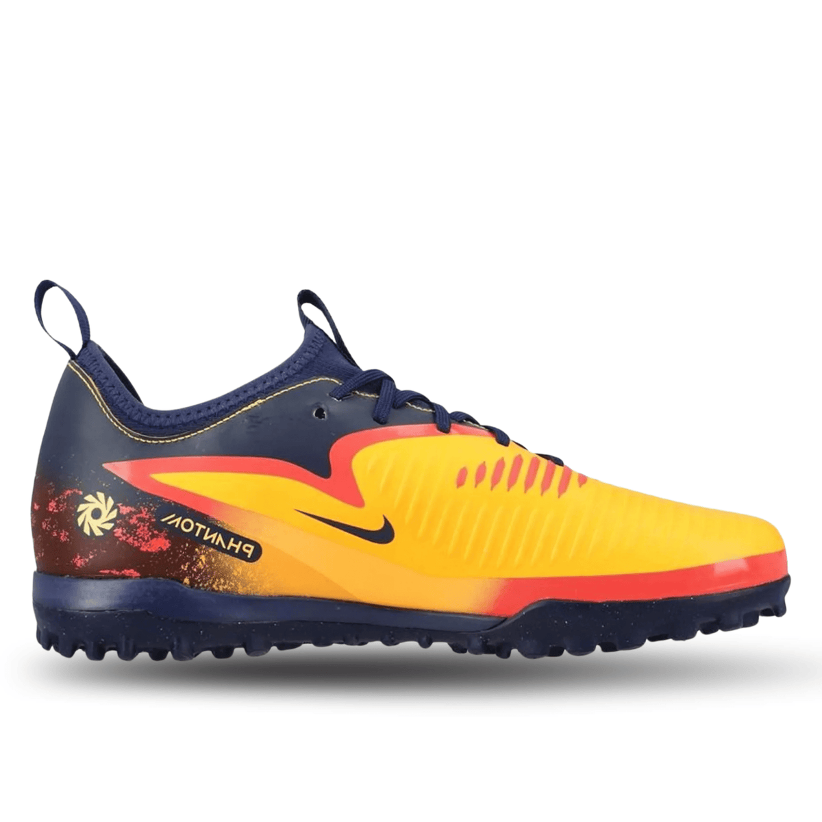 Nike Youth Jr. Phantom 6 Low Academy Erling Haaland Turf Soccer Shoes (Laser Orange/Lemon Venom) | SoccerWearhouse