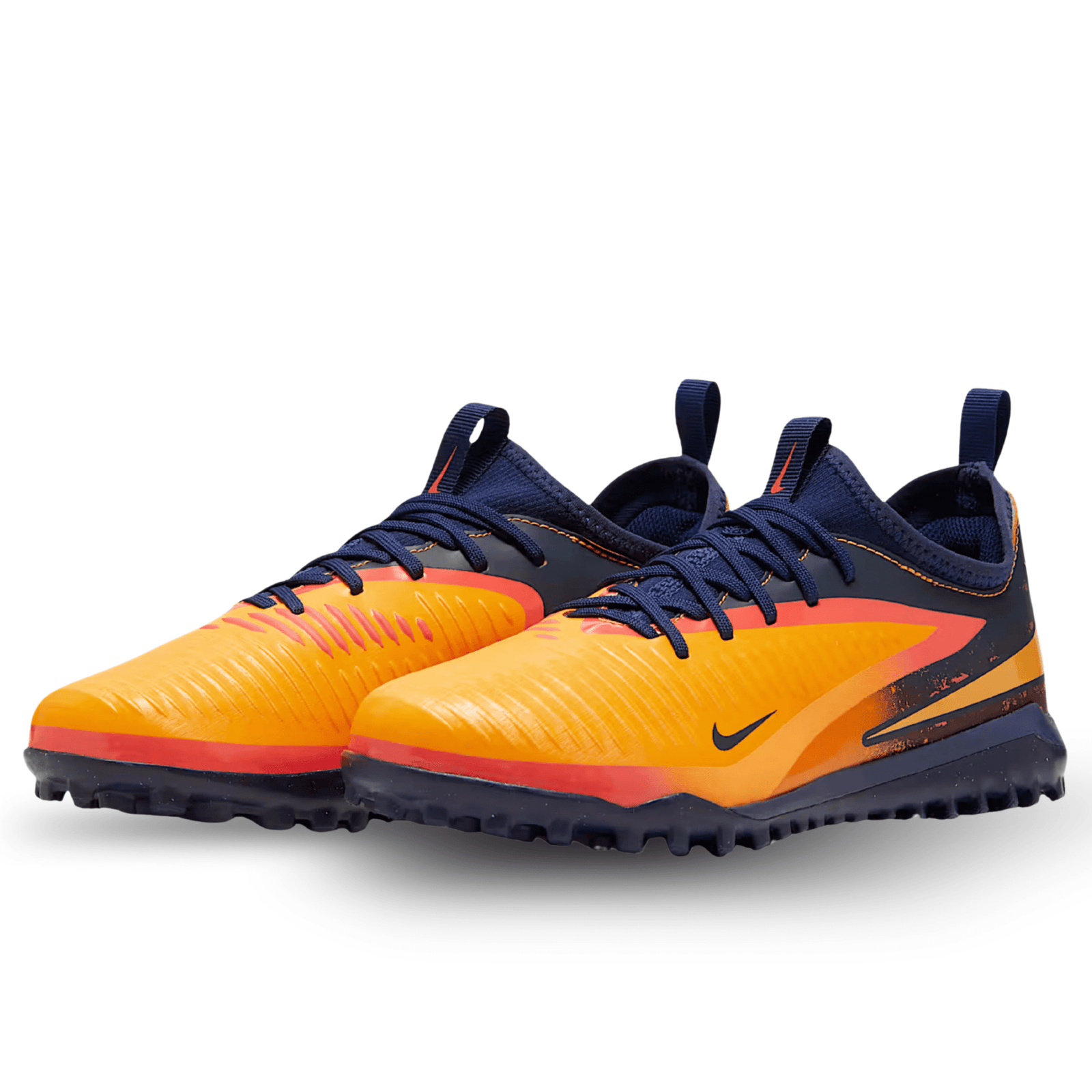 Nike Youth Jr. Phantom 6 Low Academy Erling Haaland Turf Soccer Shoes (Laser Orange/Lemon Venom) | SoccerWearhouse