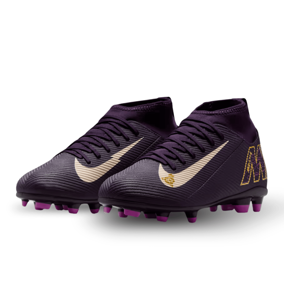 Nike Youth Jr. Superfly 10 Club Kylian Mbappe FG/MG (Grand Purple/Pale Ivory) | SoccerWearhouse