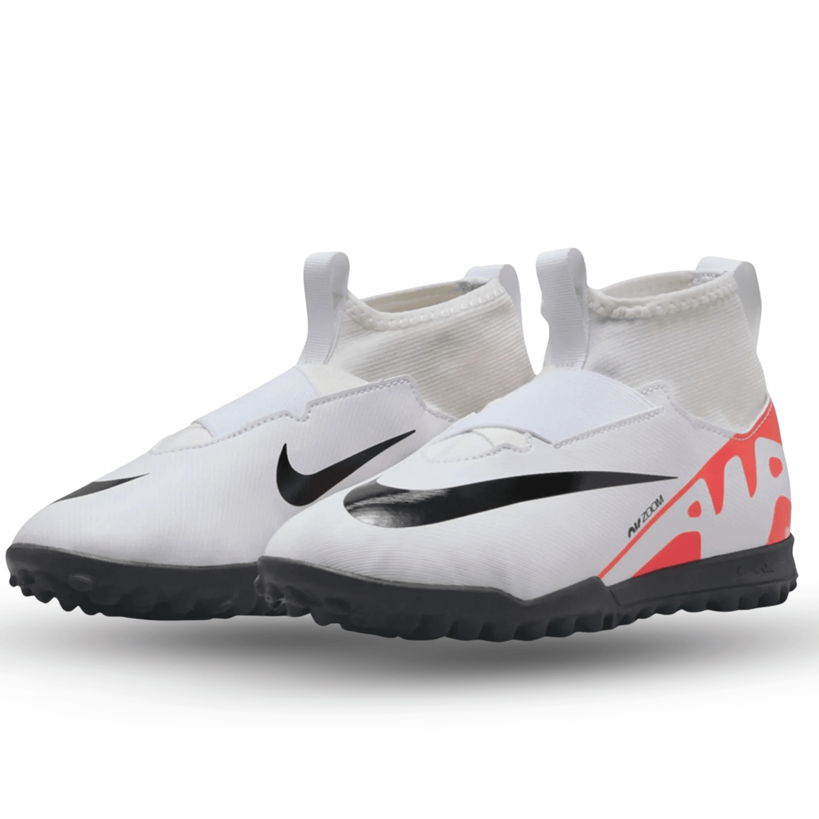 Nike Youth Jr. Zoom Superfly 9 Academy Turf Soccer Shoes (Bright Crimson/White) | SoccerWearhouse