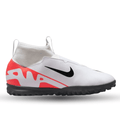 Nike Youth Jr. Zoom Superfly 9 Academy Turf Soccer Shoes (Bright Crimson/White)