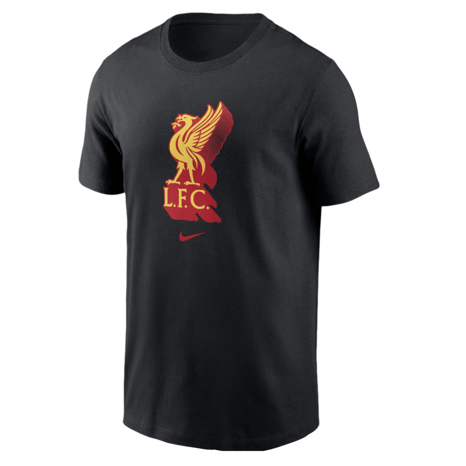 Nike Youth Liverpool Crest T-Shirt 24/25 (Black) | SoccerWearhouse