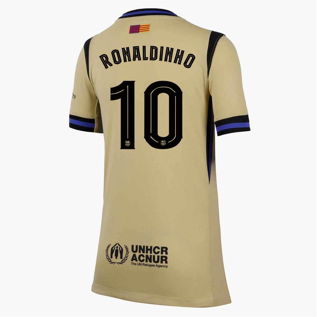 Nike Youth Ronaldinho FC Barcelona Away Jersey 25/26 (Team Gold/Persian Violet/Black) | SoccerWearhouse