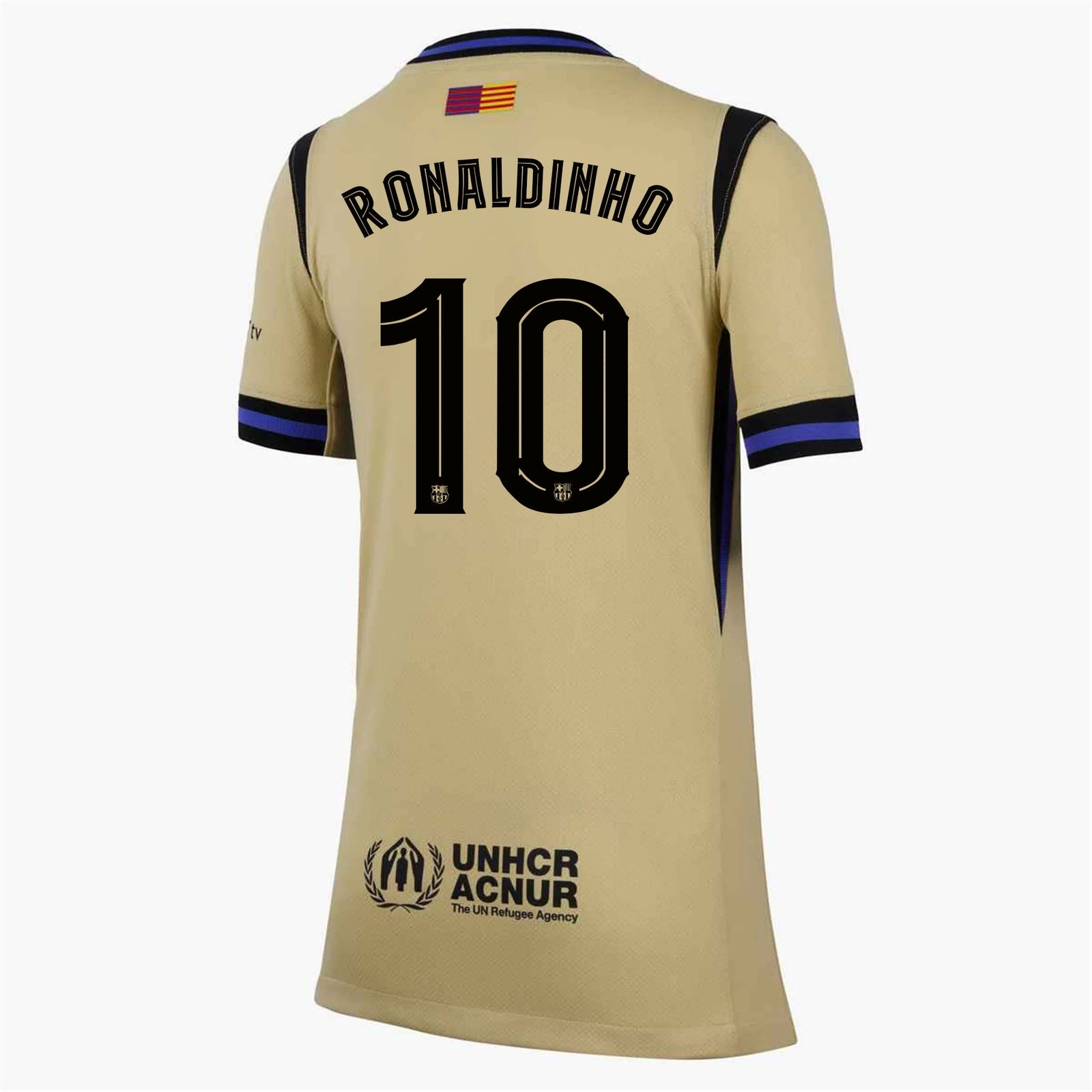 Nike Youth Ronaldinho FC Barcelona Away Jersey 25/26 (Team Gold/Persian Violet/Black) | SoccerWearhouse
