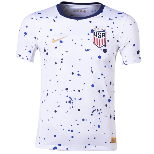 Nike Youth United States 4 Star Home Jersey 23/24 (White/Loyal Blue) | SoccerWearhouse