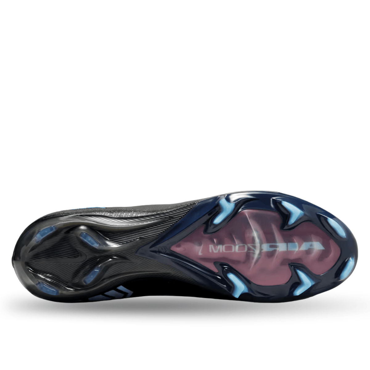 Nike Zoom Mercurial Vapor 16 Elite Firm Ground Soccer Cleats (Black/Ice Blue) | SoccerWearhouse