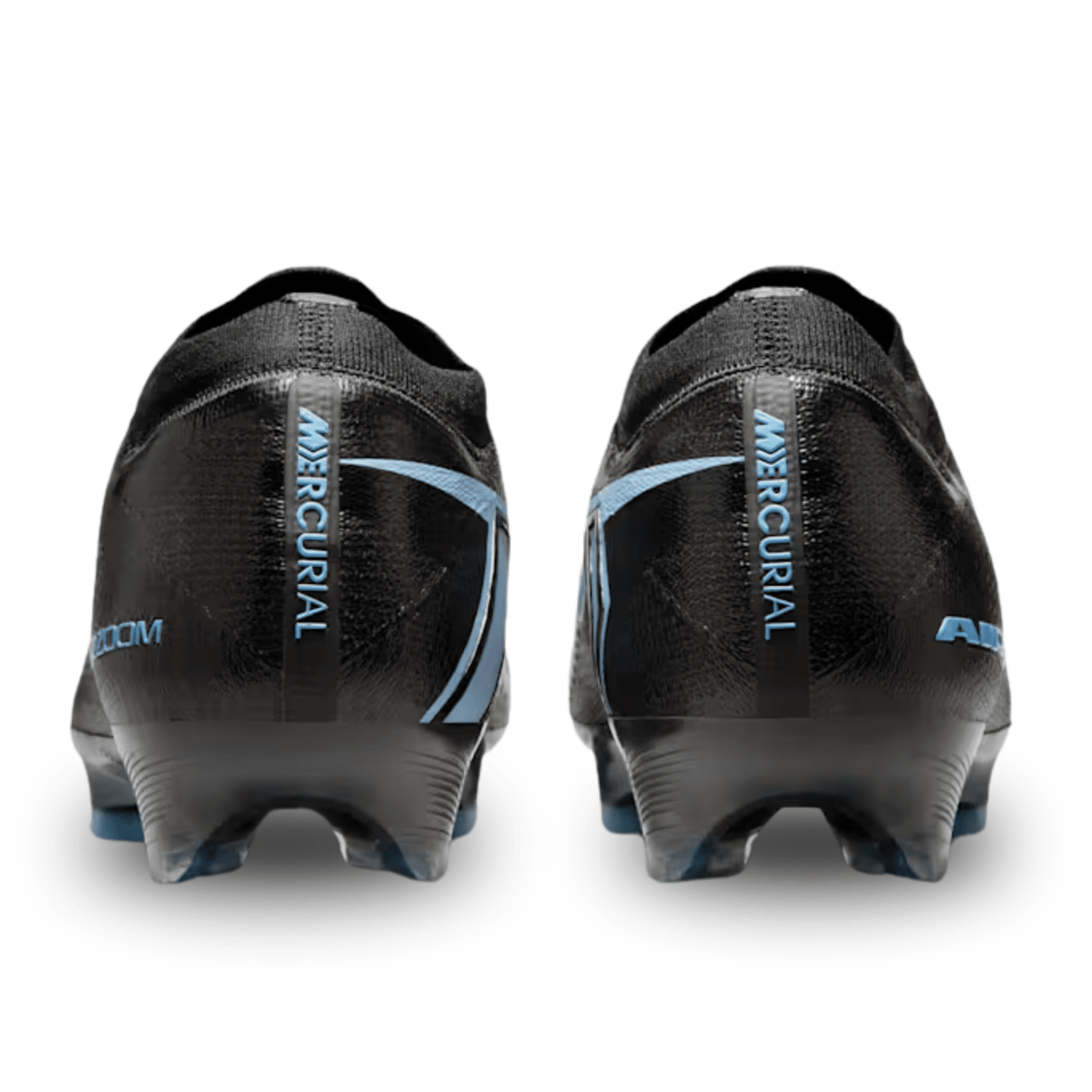 Nike Zoom Mercurial Vapor 16 Elite Firm Ground Soccer Cleats (Black/Ice Blue) | SoccerWearhouse