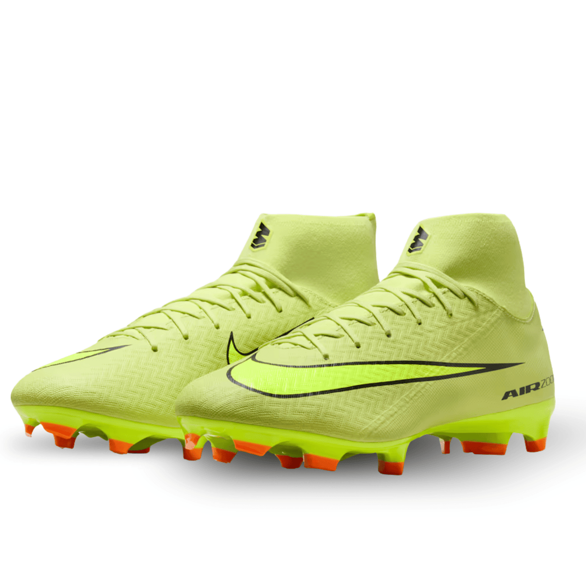 Nike Zoom Superfly 10 Academy Firm Ground/Multi Ground Soccer Cleats (Limelight/Volt - Hyper Crimson) | SoccerWearhouse