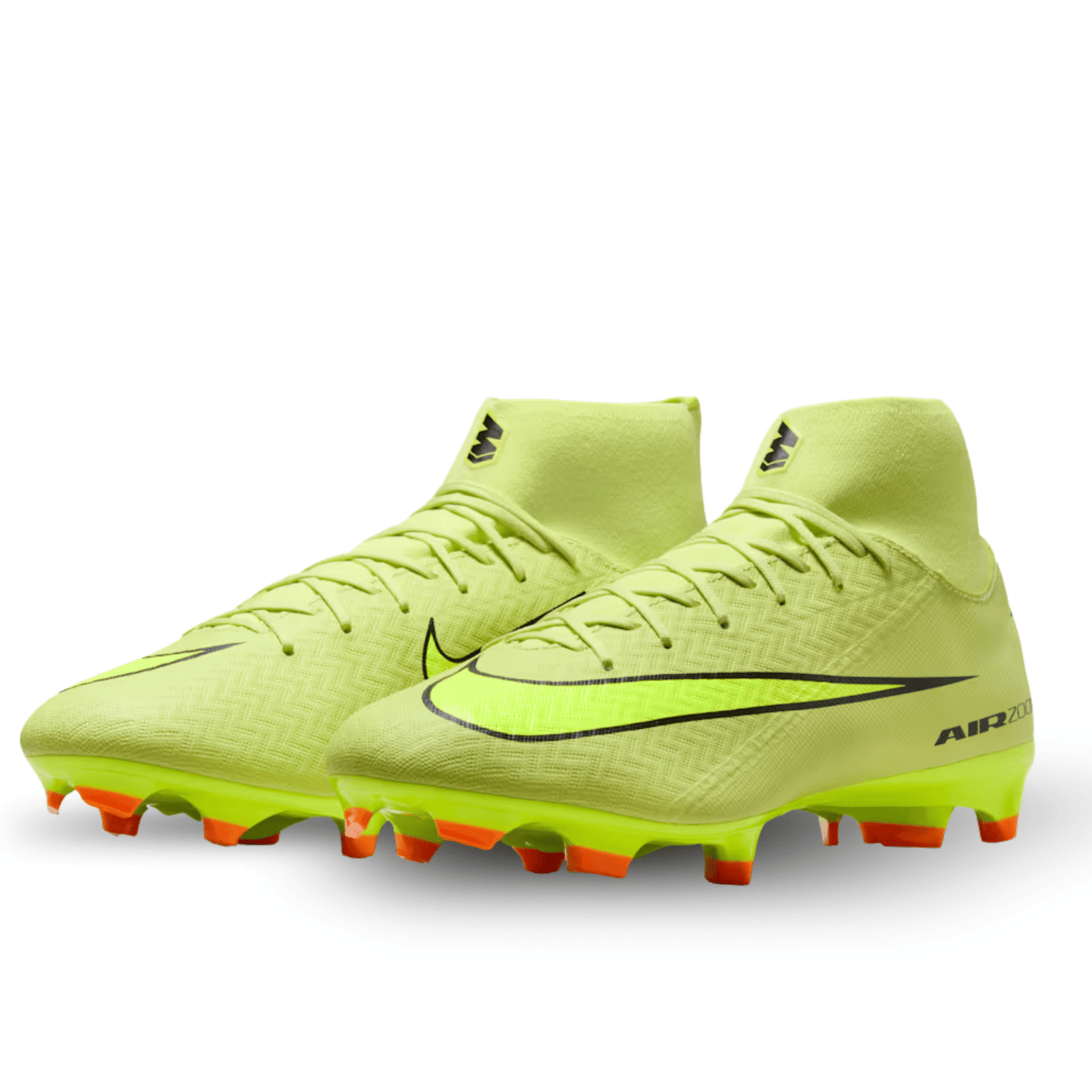Nike Zoom Superfly 10 Academy Firm Ground/Multi Ground Soccer Cleats (Limelight/Volt - Hyper Crimson) | SoccerWearhouse