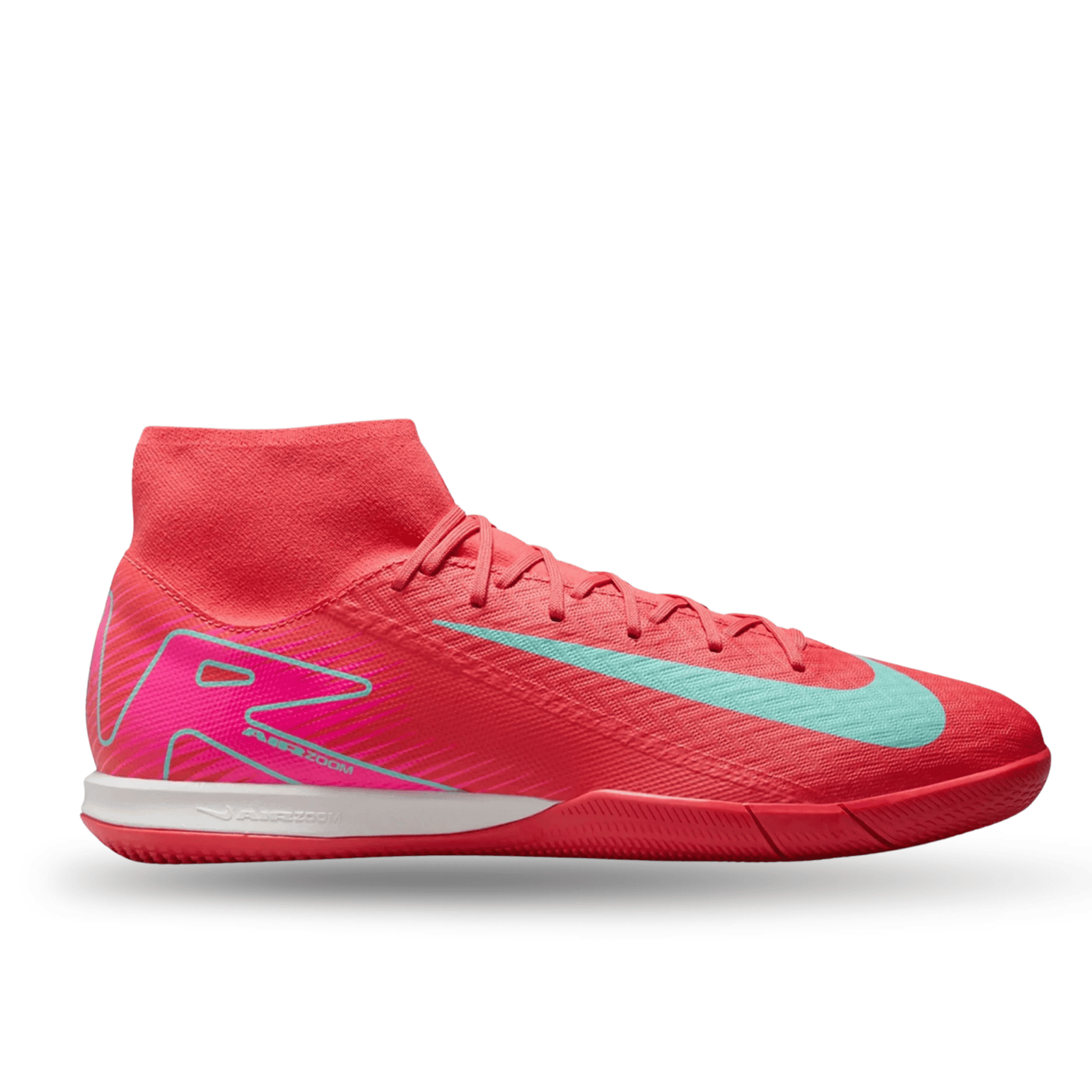 Nike Zoom Superfly 10 Academy Indoor Soccer Shoes (Ember Glow/Aurora Green) | SoccerWearhouse