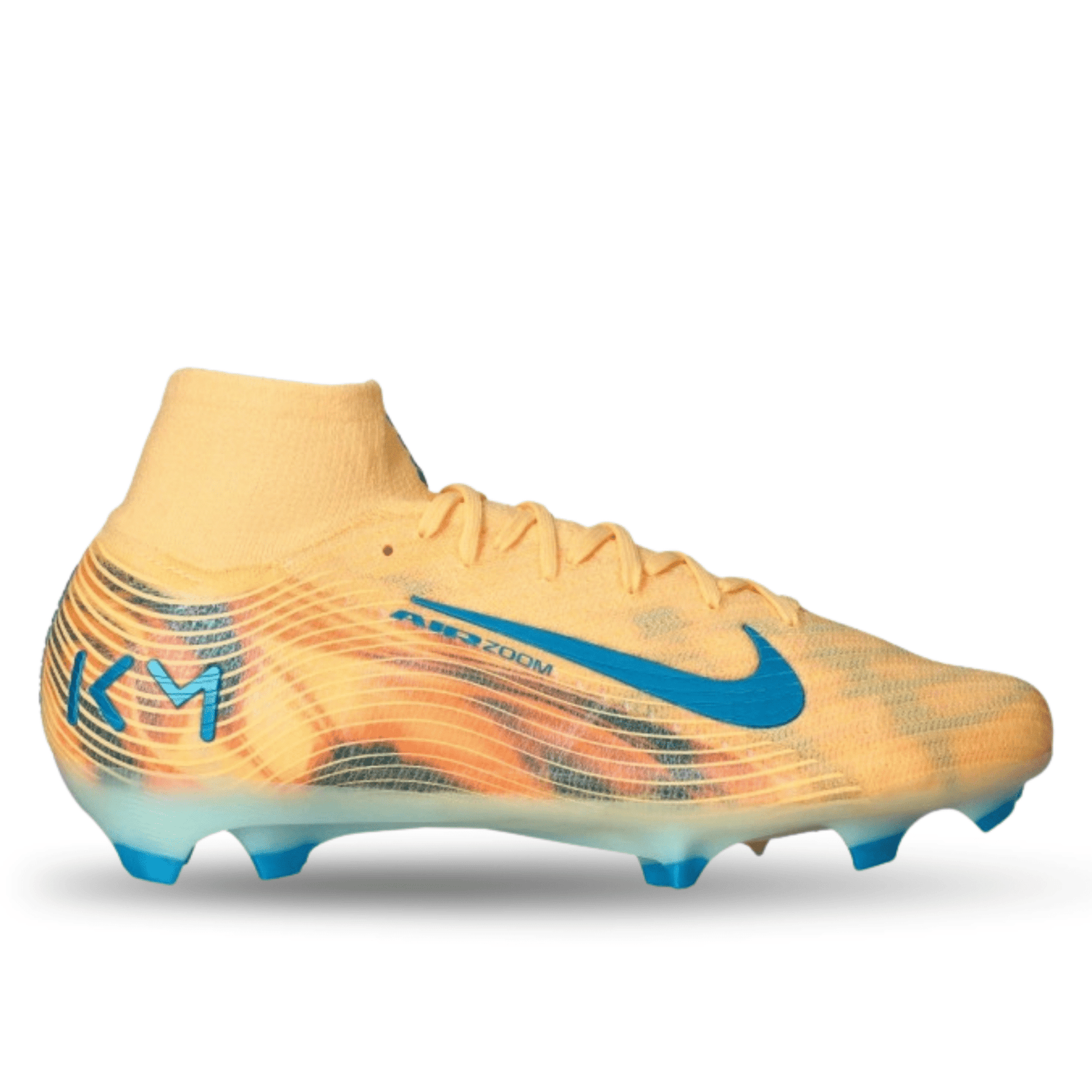 Nike Zoom Superfly 10 Academy KM Firm/Multi Ground Soccer Cleats (Melon Tint/Neo Turq/Igloo) | SoccerWearhouse