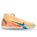 Nike Zoom Superfly 10 Academy KM Turf Soccer Shoes (Melon Tint/Neo Turq/Igloo)