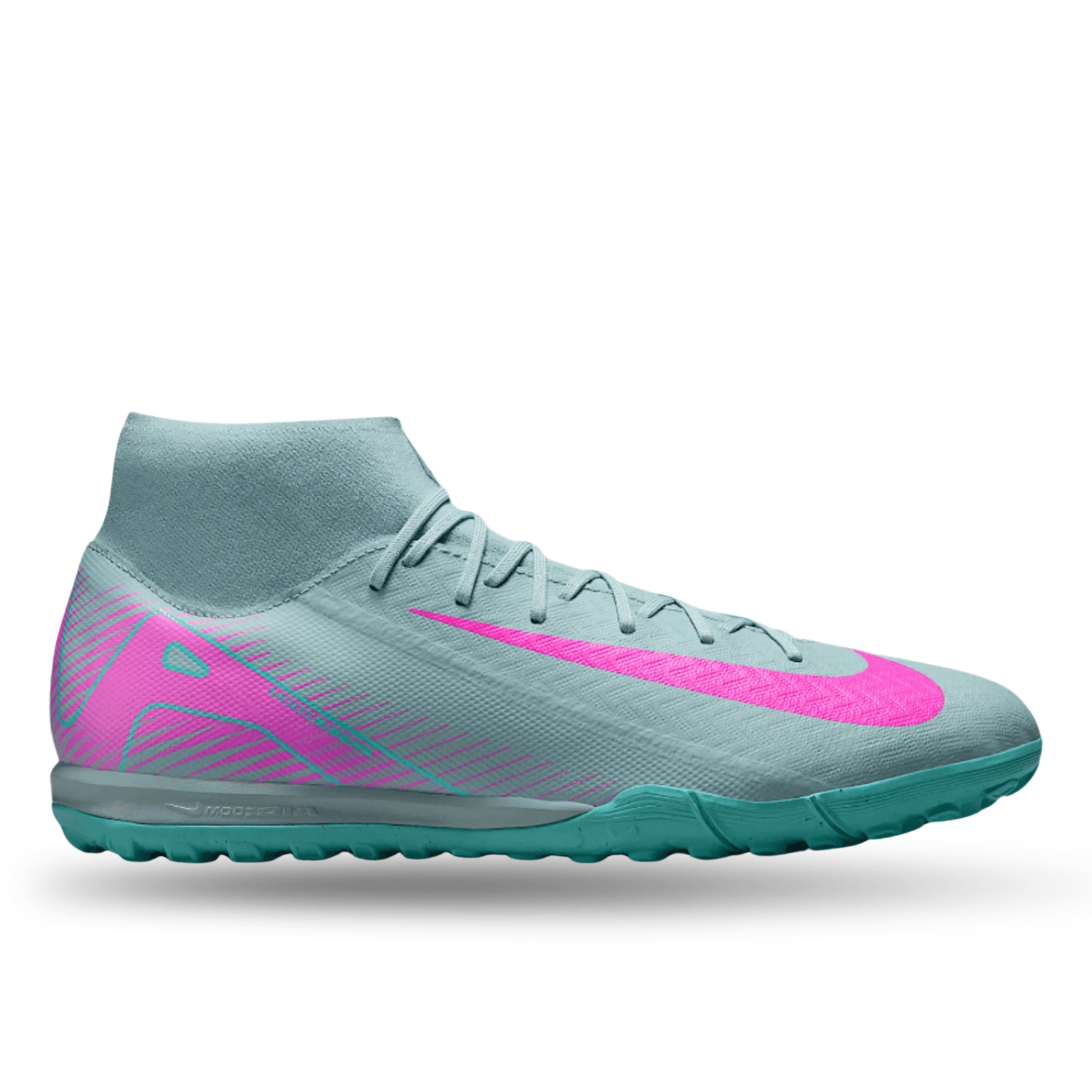 Nike Zoom Superfly 10 Academy TF Turf Soccer Shoes (Ocean Cube/Pink Blast) | SoccerWearhouse
