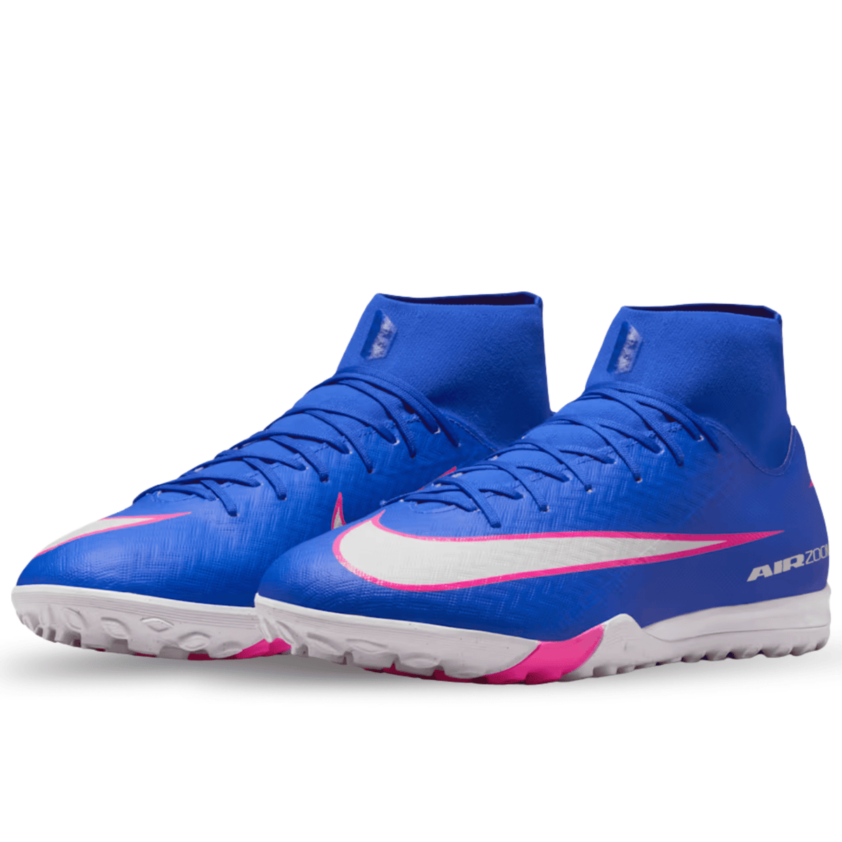 Nike Zoom Superfly 10 Academy Turf Soccer Shoes (Racer Blue/White) | SoccerWearhouse