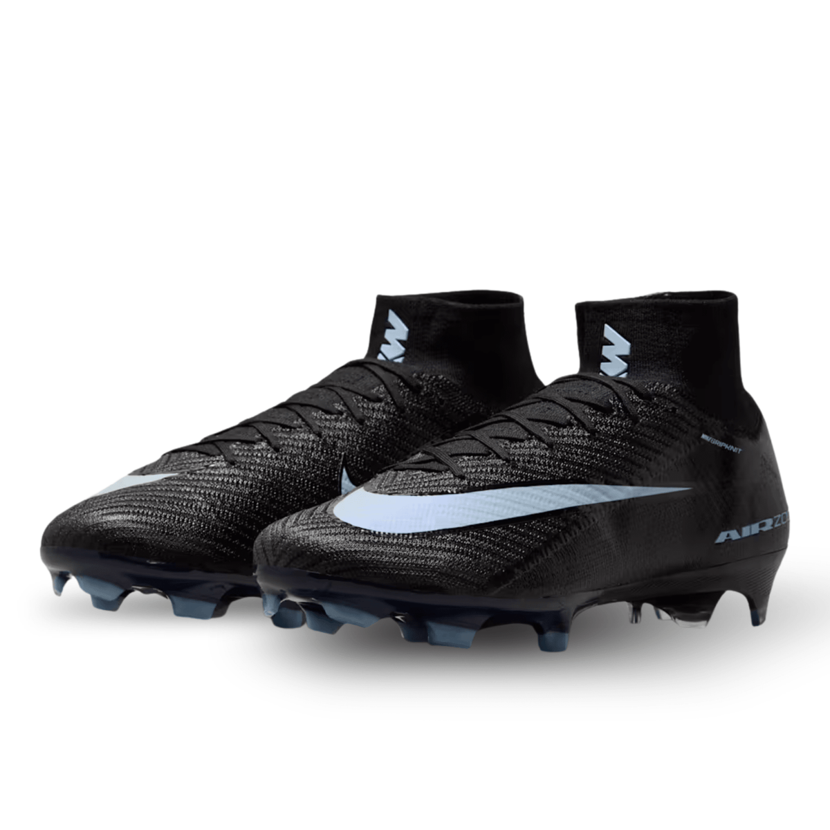 Nike Zoom Superfly 10 Elite FG Soccer Cleats (Black/Ice Blue) | SoccerWearhouse