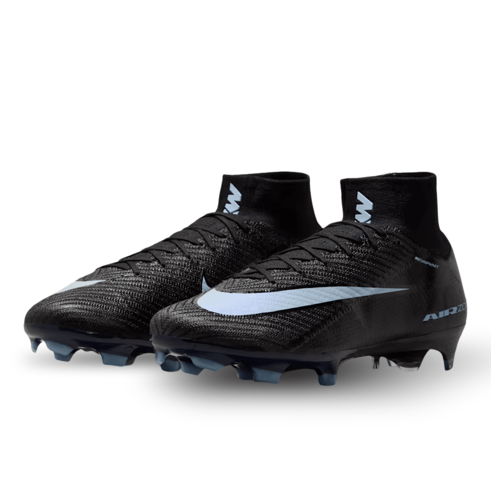 Nike Zoom Superfly 10 Elite FG Soccer Cleats (Black/Ice Blue) | SoccerWearhouse